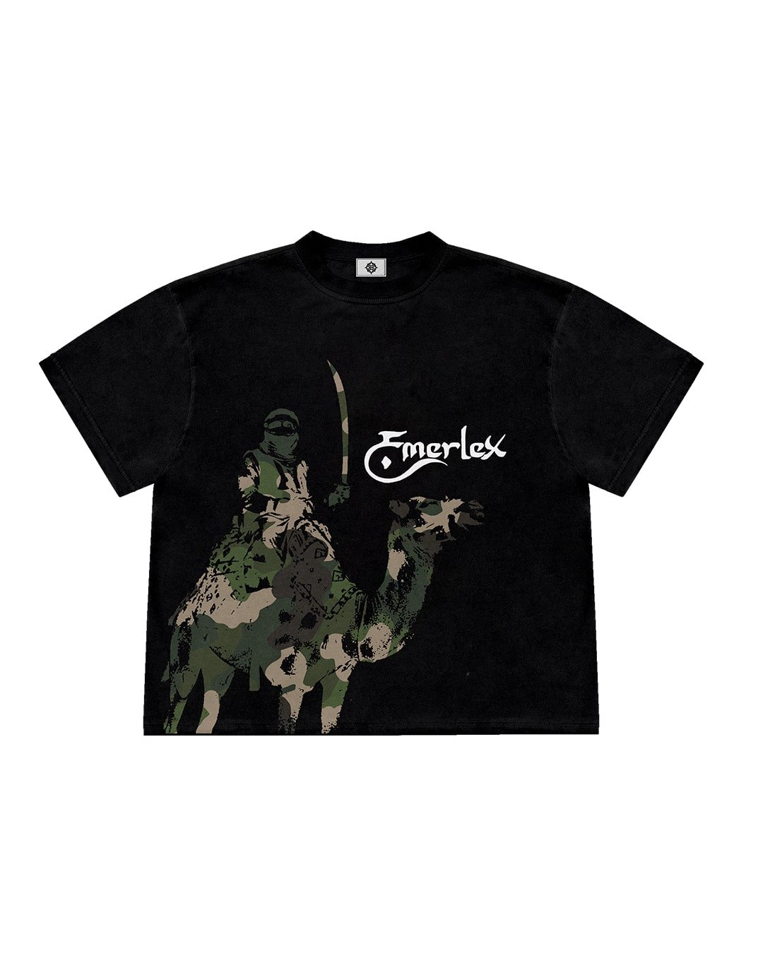 camomel_01 Tshirt Camo Camel Black - Image 1